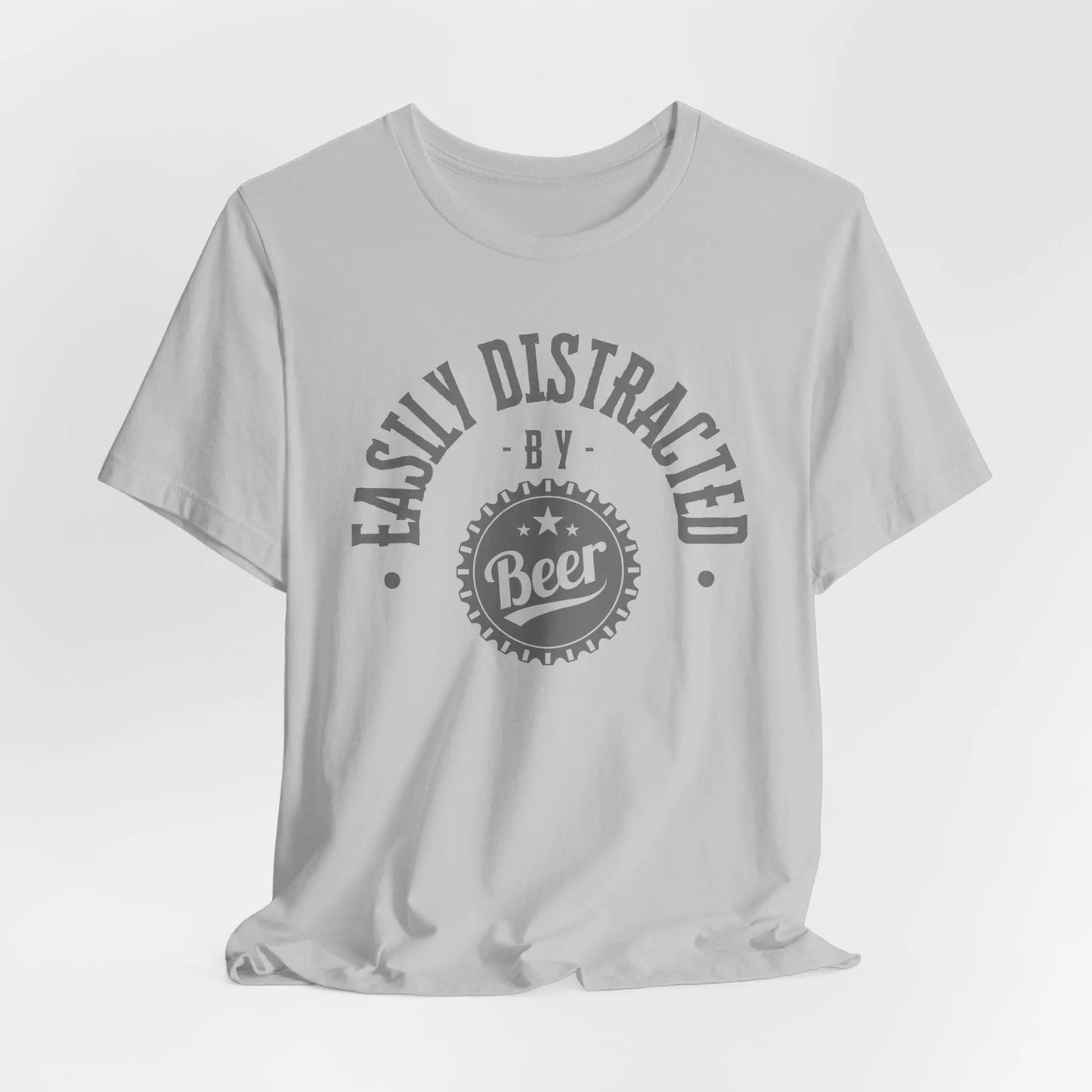 Easily Distracted by Beer T-Shirt – Funny Craft Beer Lover Shirt, Casual Drinking Tee Printify