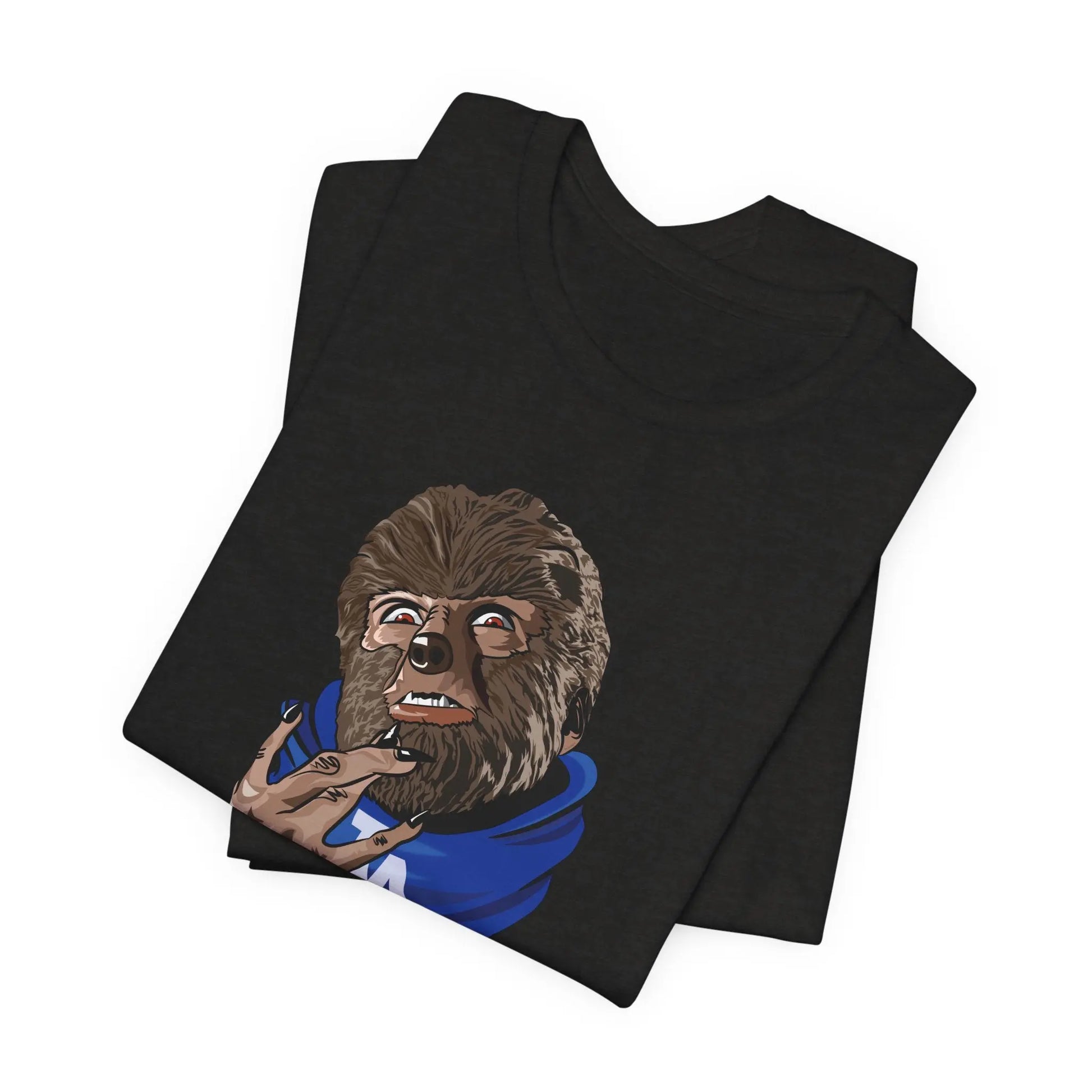 Dodgers Wolfman T-Shirt – Halloween Horror Baseball Tee, LA Fan Gear Printify