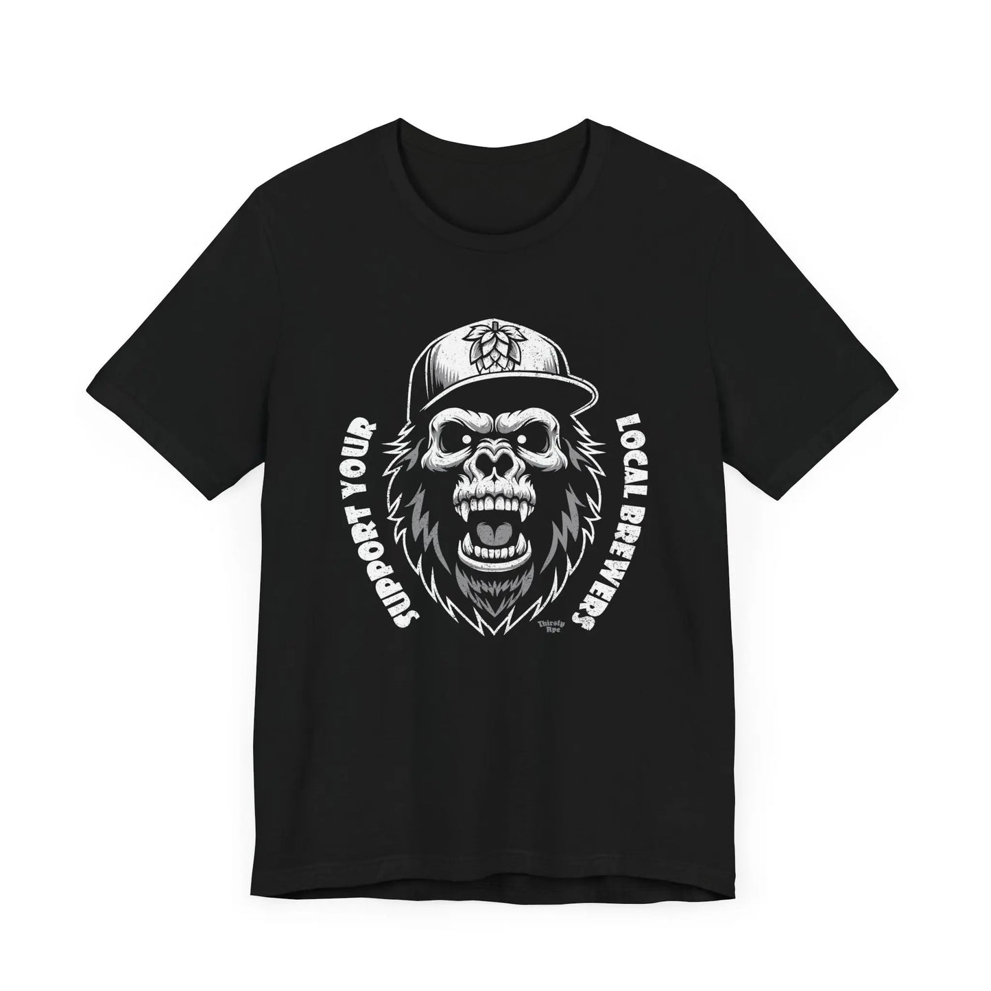 Support Your Local Brewers T-Shirt – Skull Ape Craft Beer Shirt, Unisex Streetwear Printify