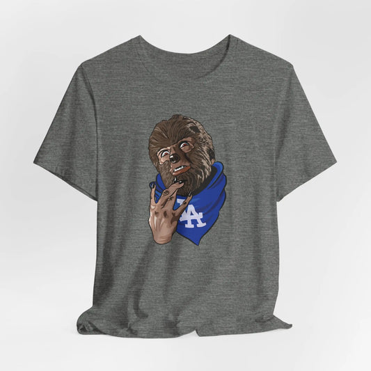 Wolfman Westside Dodgers Tee – Horror Baseball Graphic for LA Fans Printify