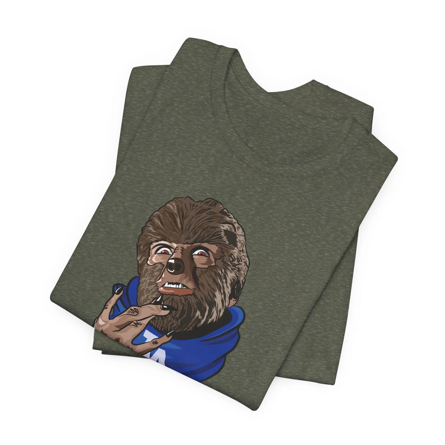 Dodgers Wolfman T-Shirt – Halloween Horror Baseball Tee, LA Fan Gear Printify