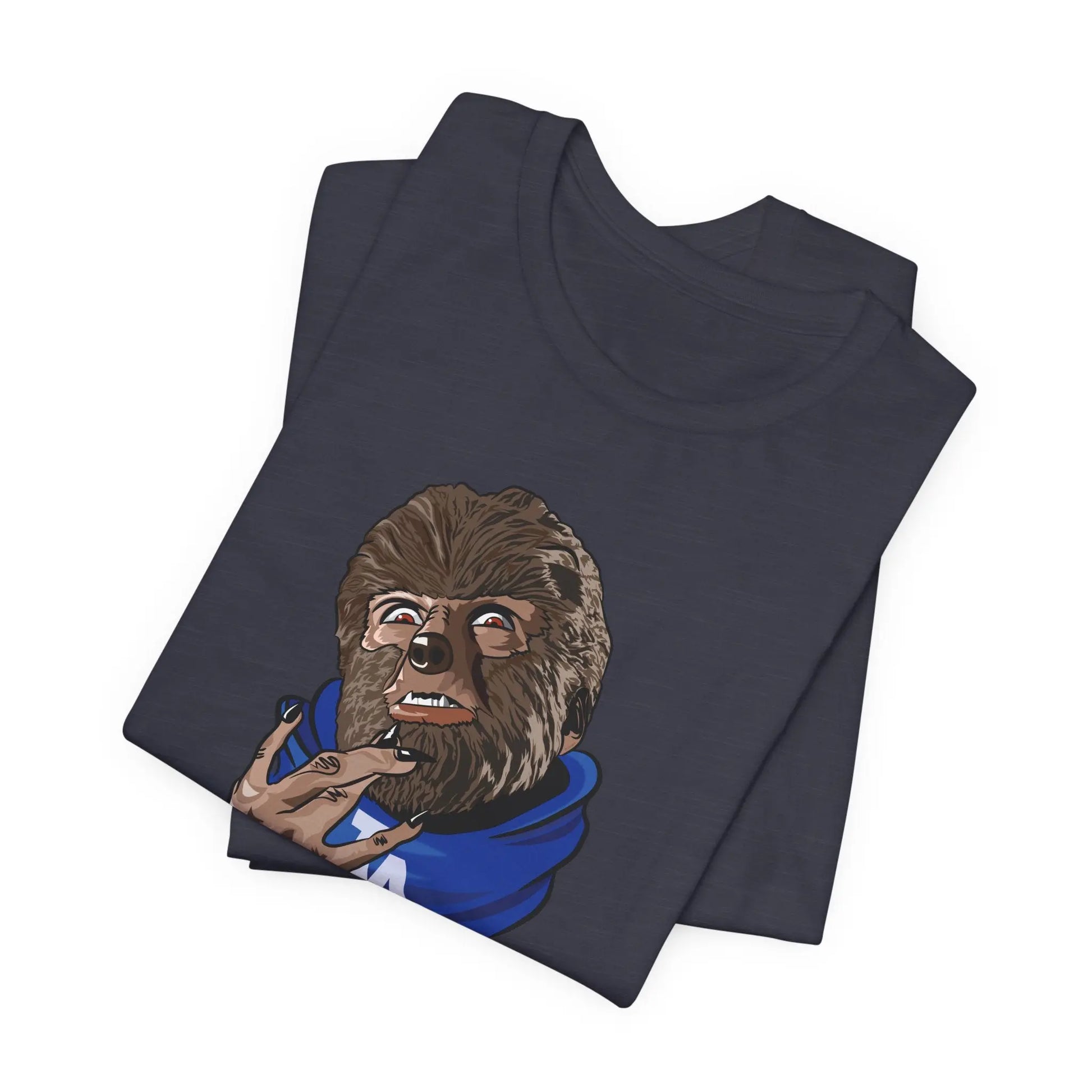 Dodgers Wolfman T-Shirt – Halloween Horror Baseball Tee, LA Fan Gear Printify