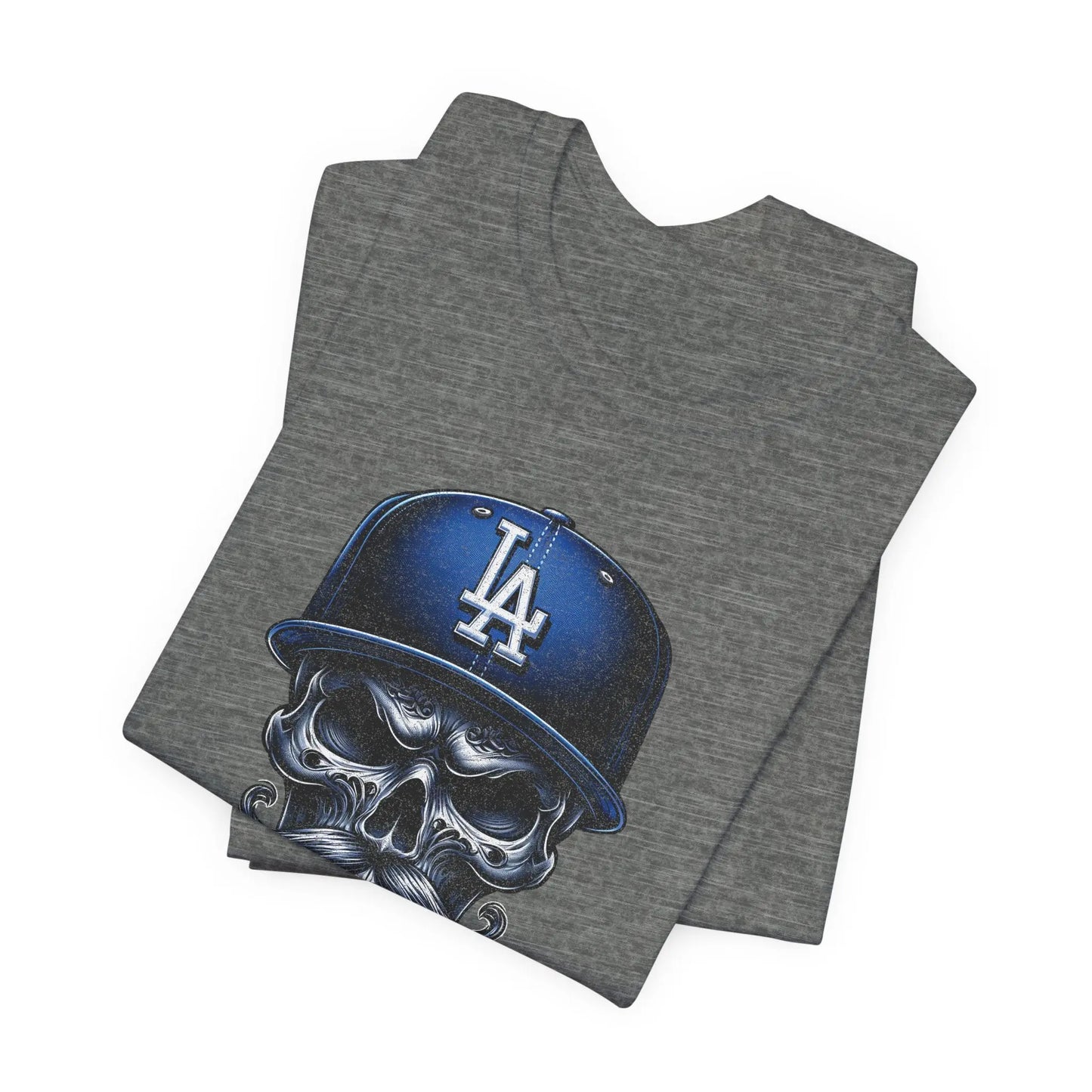 Vintage LA Skull Dodgers T-Shirt – Retro Baseball Shirt, Unique Graphic Tee, Unisex Streetwear Printify