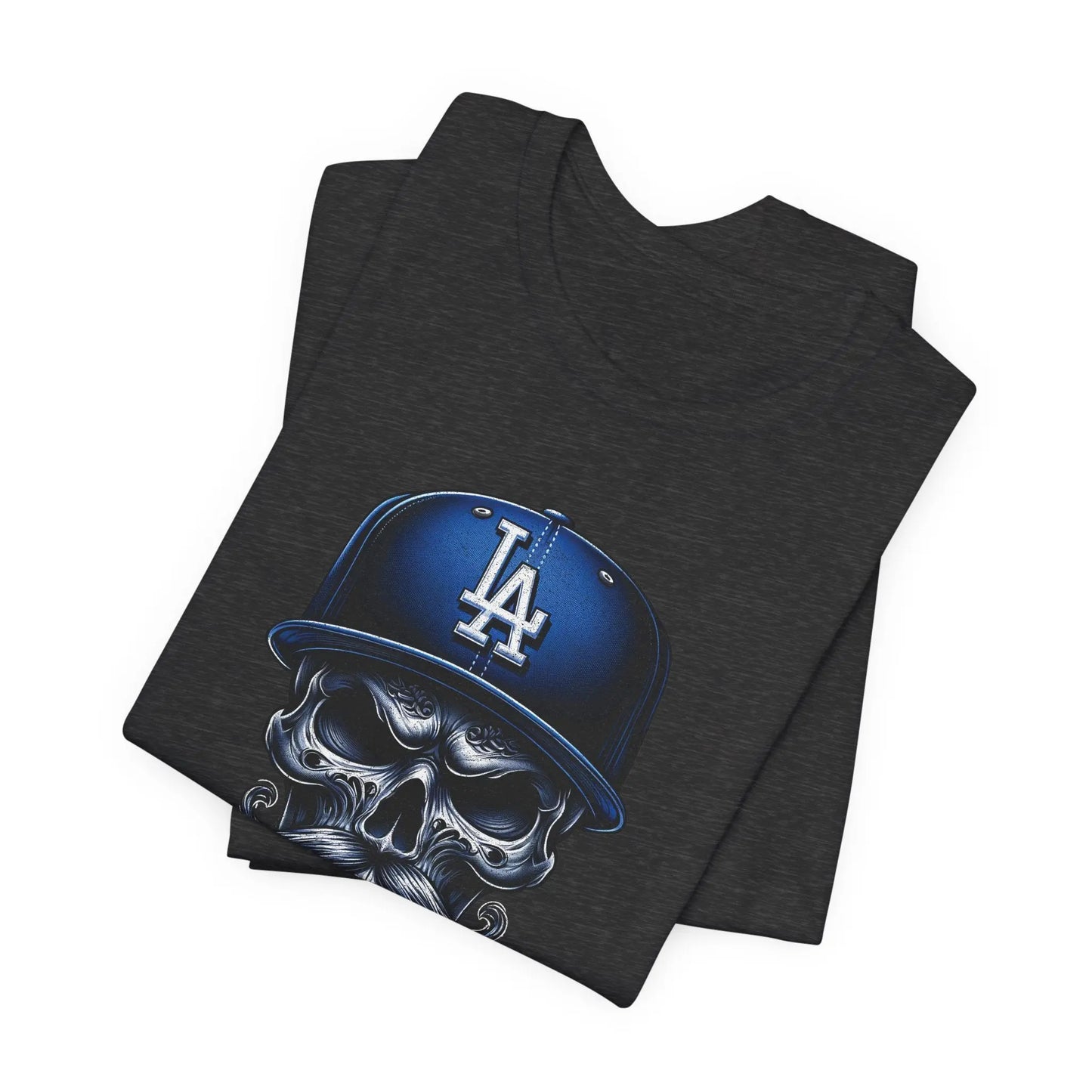 Vintage LA Skull Dodgers T-Shirt – Retro Baseball Shirt, Unique Graphic Tee, Unisex Streetwear Printify