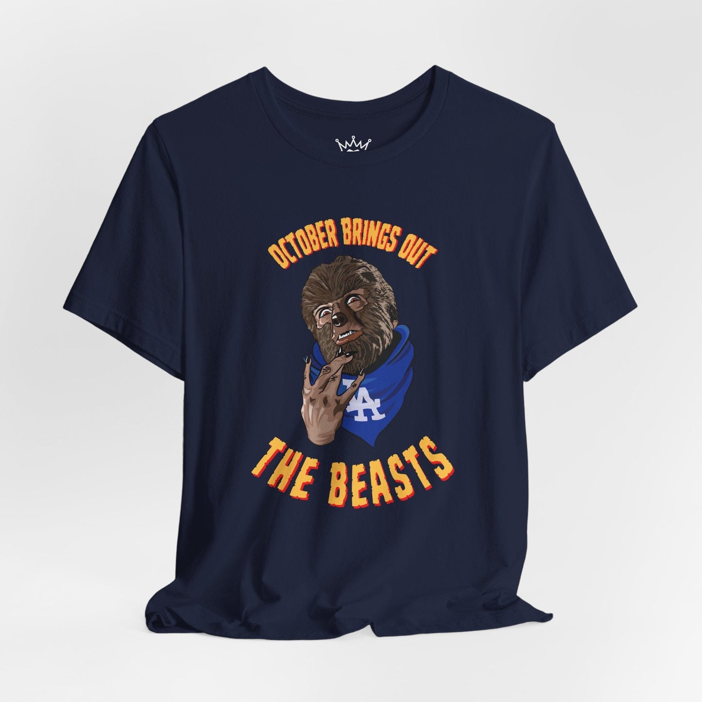 October Brings Out the Beasts T-Shirt – Funny Monster Baseball Tee, October Baseball Fan Shirt