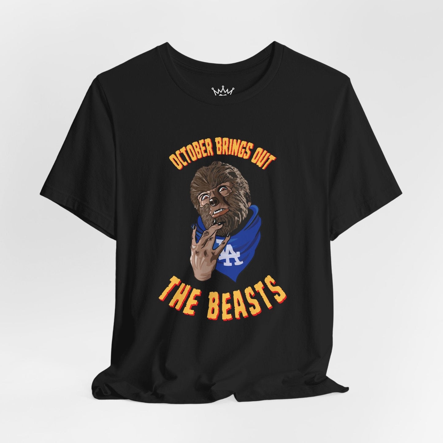 October Brings Out the Beasts T-Shirt – Funny Monster Baseball Tee, October Baseball Fan Shirt