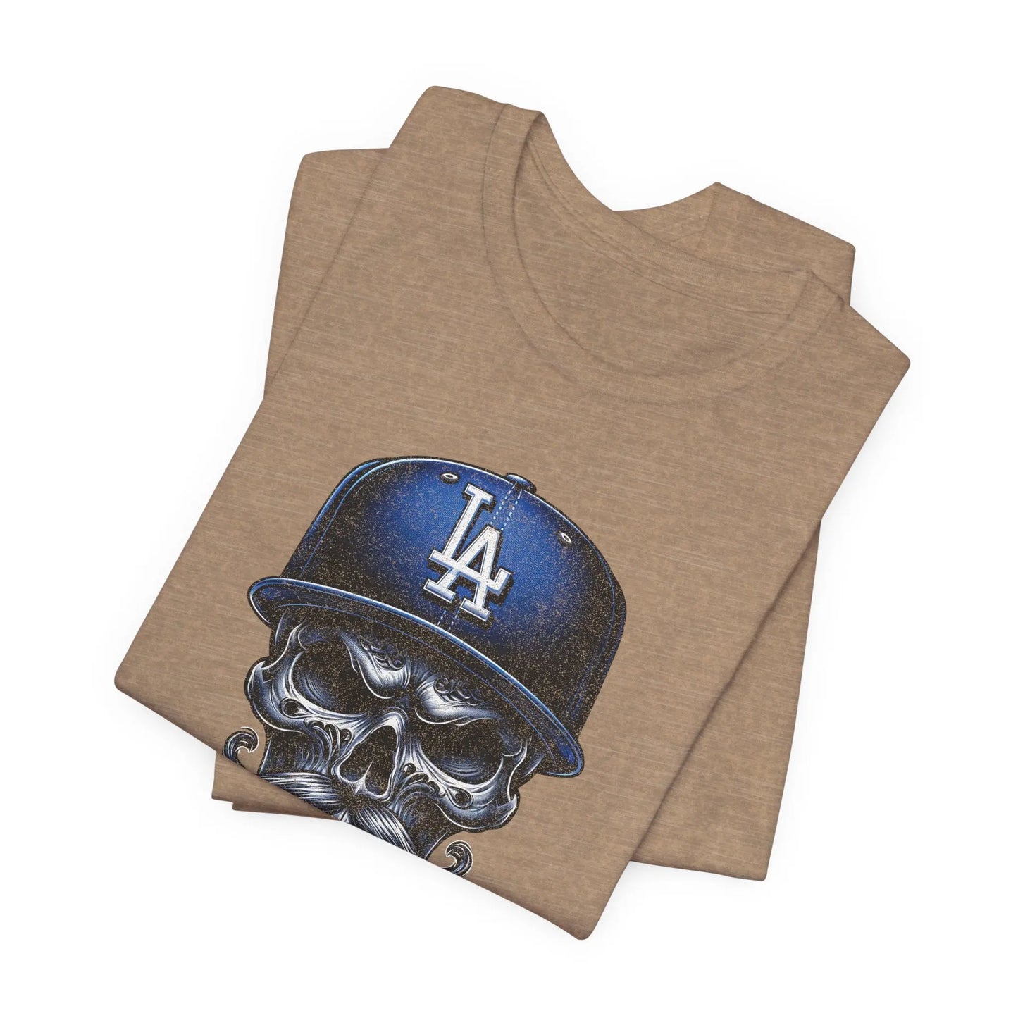 Vintage LA Skull Dodgers T-Shirt – Retro Baseball Shirt, Unique Graphic Tee, Unisex Streetwear Printify