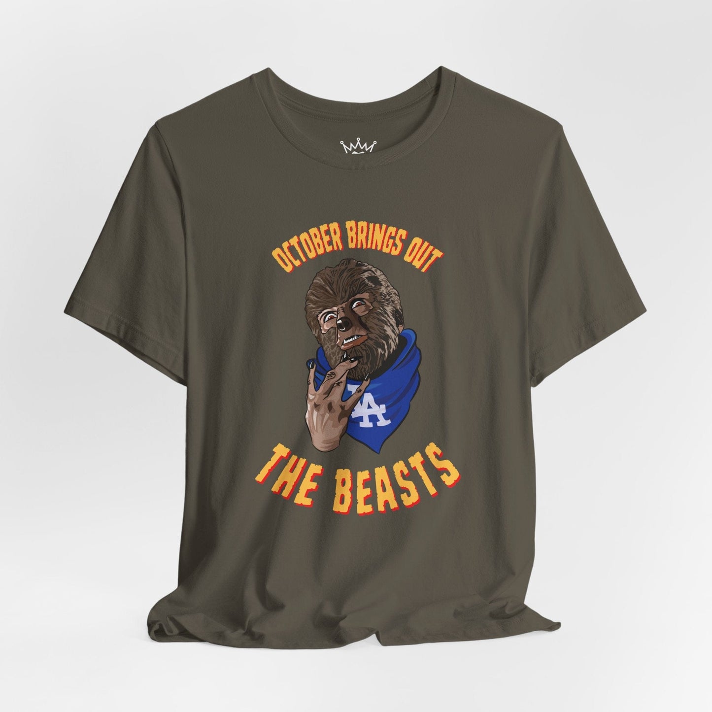 October Brings Out the Beasts T-Shirt – Funny Monster Baseball Tee, October Baseball Fan Shirt